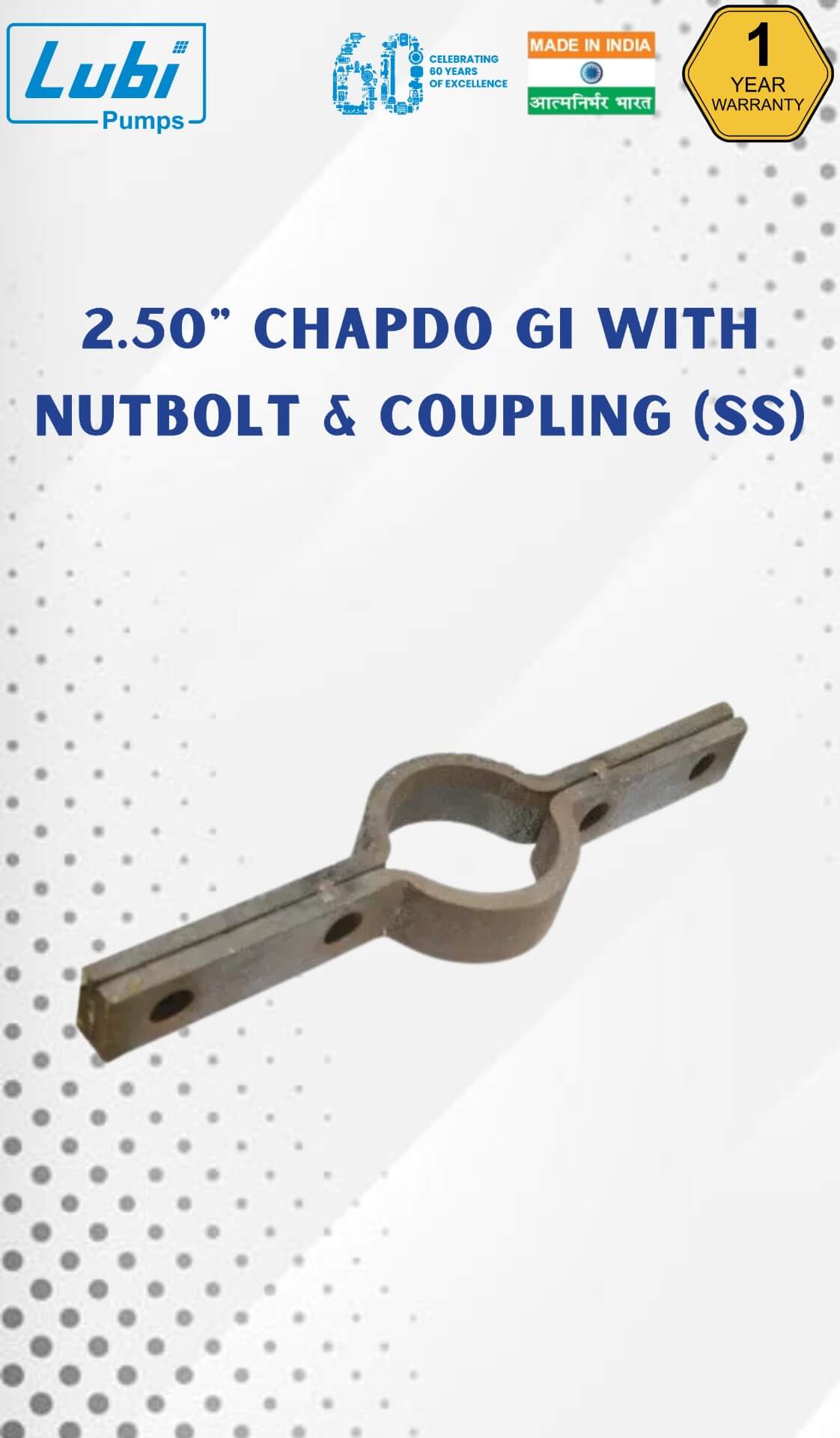 2.50" Chapdo GI with Nutbolt & Coupling (SS)